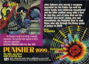 1994 Fleer Marvel Universe #181 Punisher 2099 Back