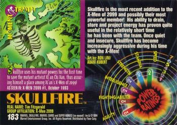 1994 Fleer Marvel Universe #183 Skullfire Back
