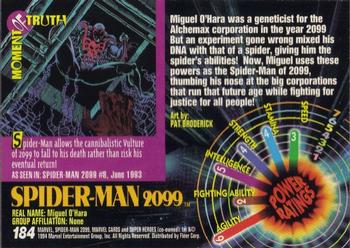 1994 Fleer Marvel Universe #184 Spider-Man 2099 Back