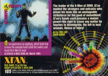 1994 Fleer Marvel Universe #185 Xi'an Back