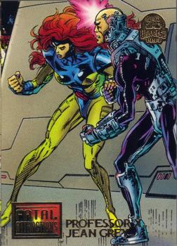 1994 Fleer Marvel Universe #18 Professor X & Jean Grey FA Front
