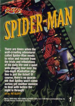 1994 Fleer Marvel Universe #1 Spider-Man Back