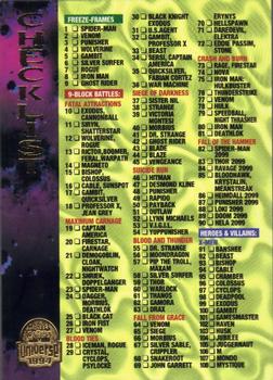1994 Fleer Marvel Universe #200 Checklist Front