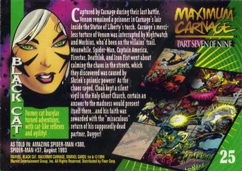 1994 Fleer Marvel Universe #25 Black Cat Back