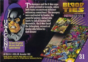 1994 Fleer Marvel Universe #31 U.S. Agent Back