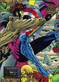 1994 Fleer Marvel Universe #32 Gambit & Professor X Front