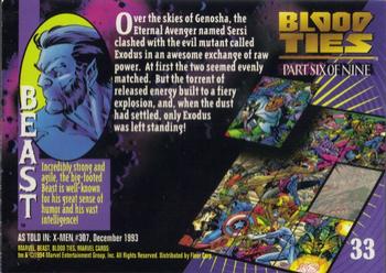 1994 Fleer Marvel Universe #33 Beast Back
