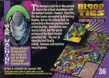 1994 Fleer Marvel Universe #36 War Machine Back