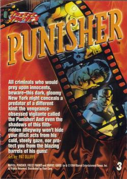 1994 Fleer Marvel Universe #3 Punisher FF Back