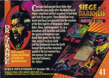 1994 Fleer Marvel Universe #41 Dr. Strange Back