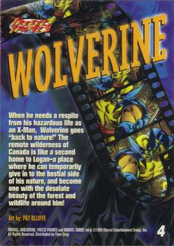 1994 Fleer Marvel Universe #4 Wolverine Back