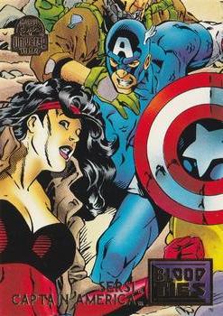 1994 Fleer Marvel Universe #34 Sersi & Captain America Front