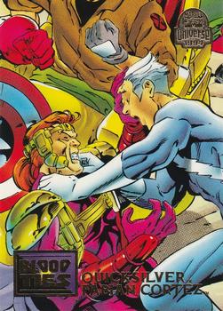 1994 Fleer Marvel Universe #35 Quicksilver & Fabian Cortez Front