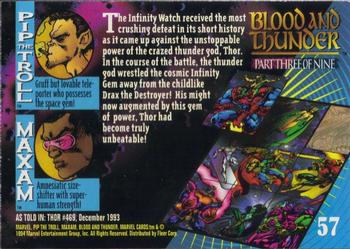 1994 Fleer Marvel Universe #57 Maxam & Pip the Troll Back