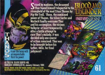 1994 Fleer Marvel Universe #61 Thanos Back
