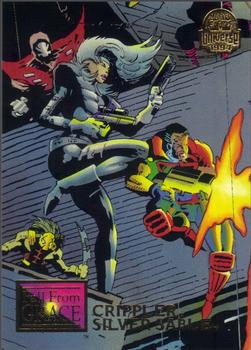1994 Fleer Marvel Universe #67 Crippler & Silver Sable Front