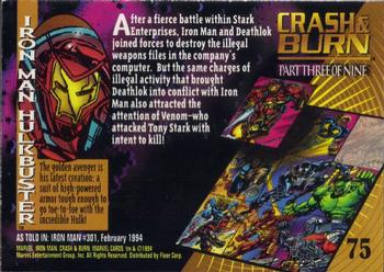 1994 Fleer Marvel Universe #75 Iron Man Back