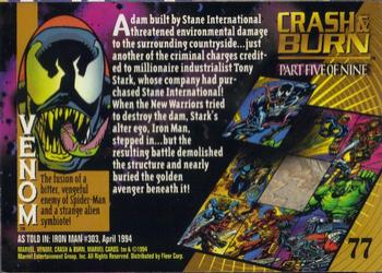 1994 Fleer Marvel Universe #77 Venom Back