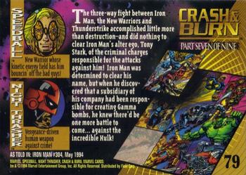 1994 Fleer Marvel Universe #79 Speedball & Night Thrasher Back