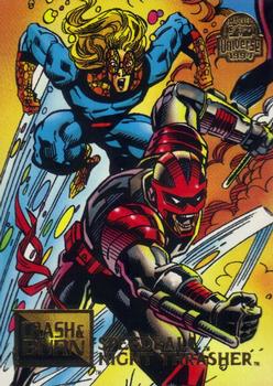 1994 Fleer Marvel Universe #79 Speedball & Night Thrasher Front