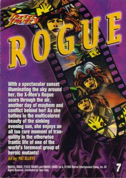 1994 Fleer Marvel Universe #7 Rogue FF Back