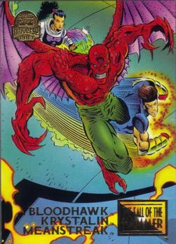1994 Fleer Marvel Universe #85 Bloodhawk, Krystalin & Meanstreak Front