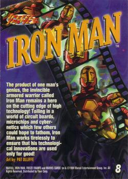 1994 Fleer Marvel Universe #8 Iron Man FF Back
