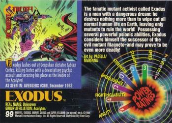 1994 Fleer Marvel Universe #99 Exodus Back