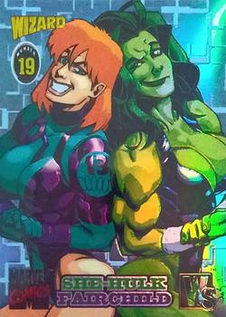 1997 Fleer/SkyBox Marvel vs. Wildstorm #19 She-Hulk / Fairchild Front