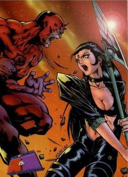 1997 Fleer/SkyBox Marvel vs. Wildstorm #34 Artemis vs. Daredevil Front