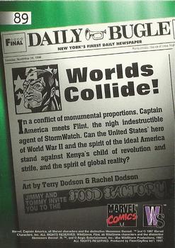 1997 Fleer/SkyBox Marvel vs. Wildstorm #89 Worlds Collide! Back