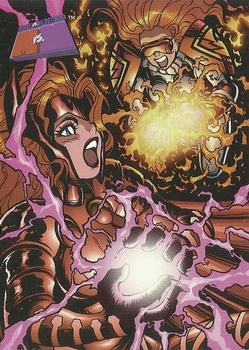 1997 Fleer/SkyBox Marvel vs. Wildstorm #90 Scarlett Witch vs. Fahrenheit Front