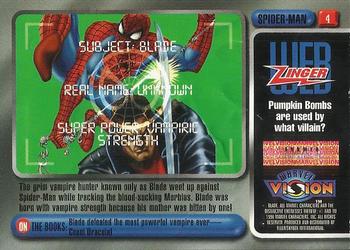 1996 Fleer/SkyBox Marvel Vision #4 Blade Back