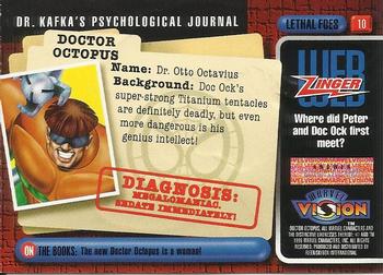 1996 Fleer/SkyBox Marvel Vision #10 Doctor Octopus Back