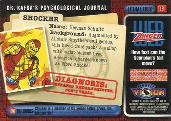 1996 Fleer/SkyBox Marvel Vision #18 Shocker Back
