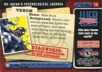 1996 Fleer/SkyBox Marvel Vision #20 Venom Back