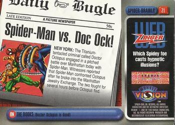 1996 Fleer/SkyBox Marvel Vision #21 Spider-Man vs. Dr. Octopus Back