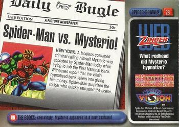 1996 Fleer/SkyBox Marvel Vision #23 Spider-Man vs. Mysterio Back