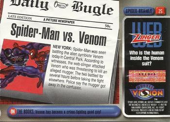 1996 Fleer/SkyBox Marvel Vision #25 Spider-Man vs. Venom Back