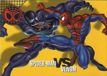 1996 Fleer/SkyBox Marvel Vision #25 Spider-Man vs. Venom Front