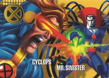 1996 Fleer/SkyBox Marvel Vision #50 Cyclops vs. Mr. Sinister Front