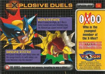 1996 Fleer/SkyBox Marvel Vision #54 Wolverine vs. Sabretooth Back