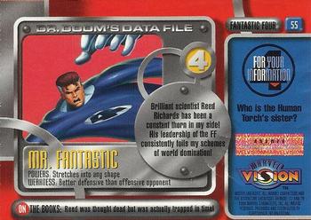 1996 Fleer/SkyBox Marvel Vision #55 Mr. Fantastic Back