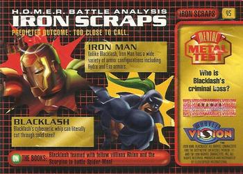 1996 Fleer/SkyBox Marvel Vision #95 Iron Man vs. Blacklash Back