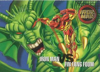 1996 Fleer/SkyBox Marvel Vision #97 Iron Man vs. Fin Fang Foom Front