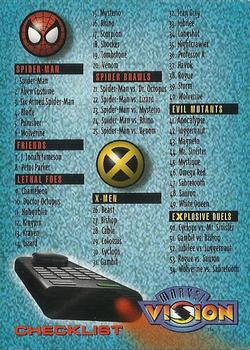 1996 Fleer/SkyBox Marvel Vision #100 Checklist Front