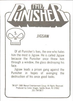 1988 Comic Images The Punisher: The Whole Tough Tale #5 Jigsaw / Punisher Back