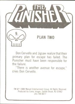 1988 Comic Images The Punisher: The Whole Tough Tale #9 Plan Two Back