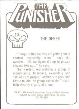 1988 Comic Images The Punisher: The Whole Tough Tale #10 The Offer Back