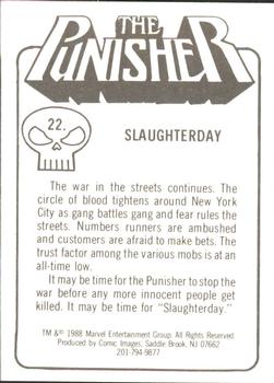 1988 Comic Images The Punisher: The Whole Tough Tale #22 Slaughterday Back
